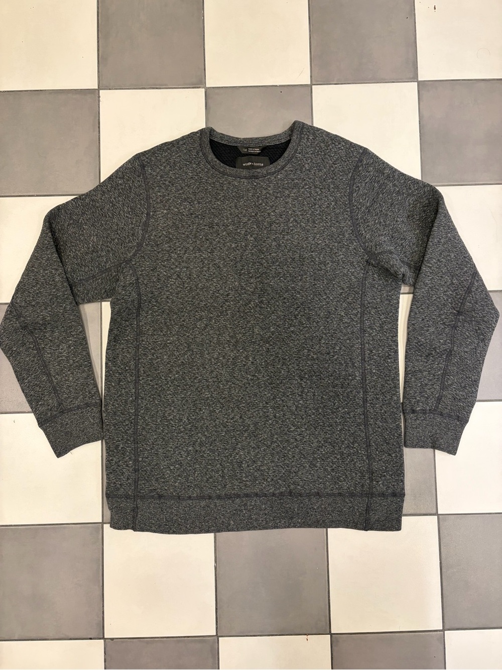 Wings + Horns Men's Heather Charcoal Crewneck Sweater